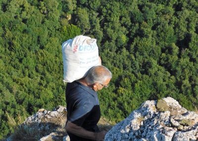 El arqueólogo Iñaki Sagredo y su equipo trabajando en el aljibe del castillo | Ayuntamiento de Arakil - Arakilgo Udala